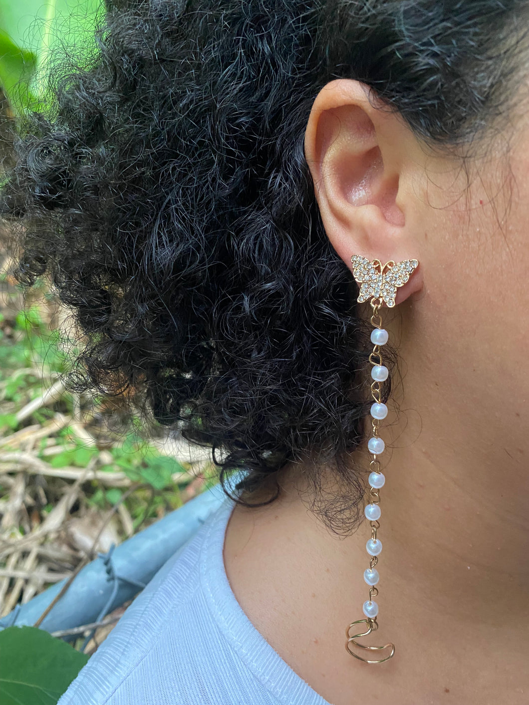 Butterfly Pearl Earrings