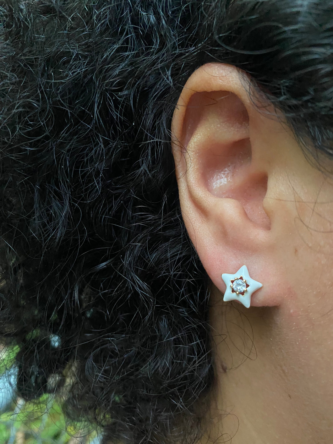 White Star Earrings