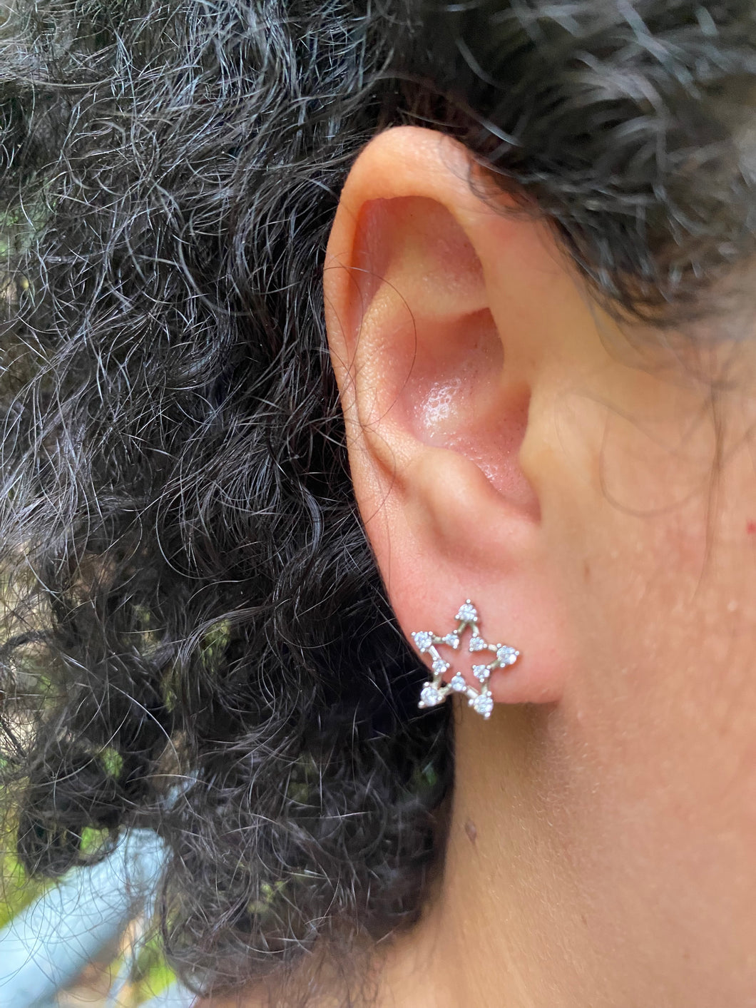 Silver Star Earrings