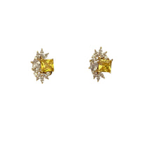 Load image into Gallery viewer, Yellow Floral Earrings
