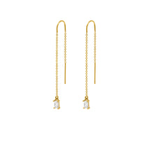 Load image into Gallery viewer, Gold And Stone Earrings
