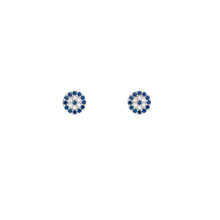 Load image into Gallery viewer, Blue And Silver Earrings
