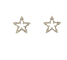 Load image into Gallery viewer, Silver Star Earrings
