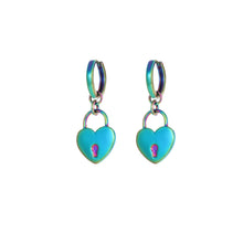 Load image into Gallery viewer, Multicolor Heart Earrings
